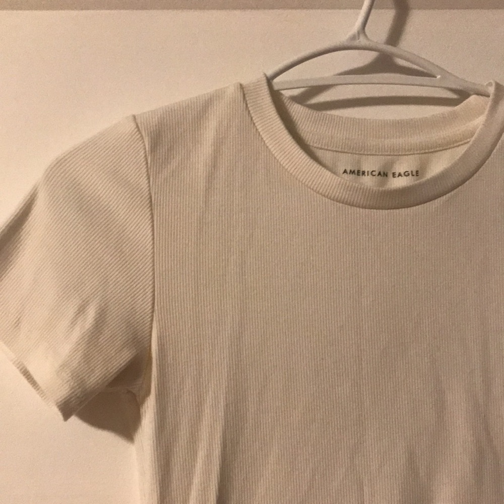 American eagle white tshirt bodysuit
